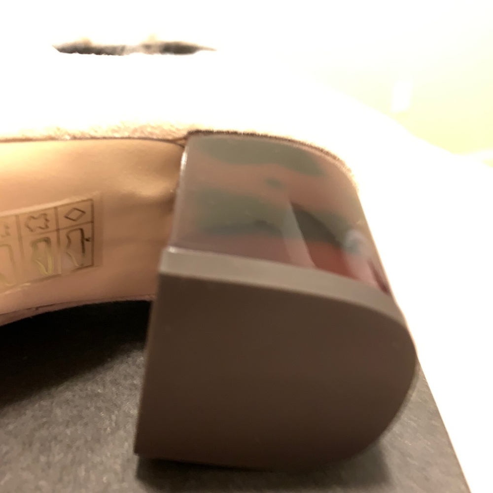 J. Crew Tortoise Heels in Suede Size 5 Tawny Sand - Picture 6 of 8